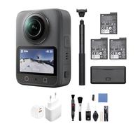 DJI Osmo 360 Combo Adventure con accessori, fotocamera 360 con immagini a 360° da 1 pollice, 3 batterie, video a 360° nativi in 8K, per sport, vlog (Spina di ricarica + Set di pulizia)