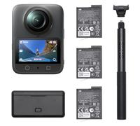 DJI Osmo 360 Combo Adventure, fotocamera 360 con immagini a 360° da 1 pollice, durata della batteria estesa con 3 batterie, video a 360° nativi in 8K, action cam per sport, vlog