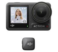 DJI Osmo Action 4 + Trasmettitore DJI Mic Mini (Nero infinity) | Action cam, microfono senza fili, audio di alta qualità, DJI OsmoAudio, cancellazione attiva del rumore, regol. automatica