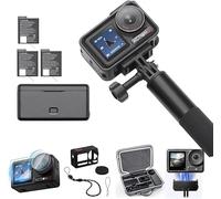 DJI Osmo Action 5 Pro Adventure Combo con custodia + pellicola protettiva + base magnetica + custodia protettiva + action camera 4K, durata prolungata della batteria con 3 batterie, stabilizzazione