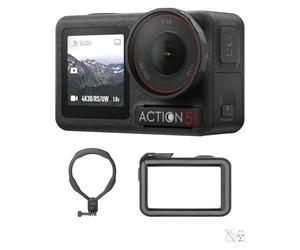 DJI Osmo Action 5 Pro Combo Standard Supporto da collo, action cam 4K per filmare senza mani con batteria lunga durata 4h, stabilizzazione, sensore 1/1.3", ideale per pesca e viaggi