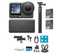 DJI Osmo Action 6 Combo Potenziato, action cam con sensore quadrato da 1/1,1″, fotocamera 4K apertura variabile da f/2,0 a f/4,0, autonomia estesa (Bicycle set + memory card combo)