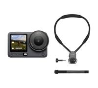 DJI Osmo Action 6 Combo Supporto da collo, action cam per riprese a mani libere con sensore 1/1,1″, resistente al freddo, batteria da 4 ore, fotocamera 4K ideale per pesca e viaggi in famiglia