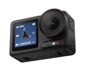 DJI Osmo Action Cam, Camera Digitale con Doppio Display, Fino a 11 m, Resistente all'Acqua, Foto e Video in 4K HDR, 12MP, 145° Camera Angolare, Nero
