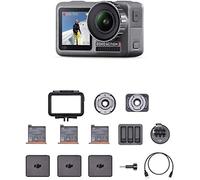 DJI Osmo Action Cam - Camera Digitale con Doppio Display, Resistente all'Acqua fino a 11m, Stabilizzazione Integrata, Foto e Video in 4K HDR a 100 Mbps, Comando Vocale, Kit di Accessori Incluso - Nero