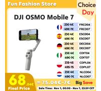 DJI Osmo Mobile 7 Stabilizzatore per iPhone, Android, Treppiede integrato, Ultra-leggero, Stabilizzatore 3 assi per smartphone, ActiveTrack 7.0