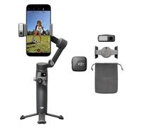 DJI Osmo Mobile 8 Combo + Mic Mini, Advanced Tracking stabilizzatore per smartphone, AI tracciamento nativo con audio e illuminazione