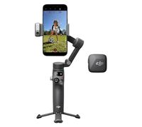 DJI Osmo Mobile 8 + Trasmettitore Mic Mini (Nero infinity), stabilizzatore per smartphone, microfono wireless, audio ricco di dettagli, DJI OsmoAudio, cancellazione attiva del rumore