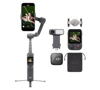 DJI Osmo Mobile 8P+Trasmettitore Mic Mini, Gimbal Stabilizzatore Smartphone 3 Assi (iPhone/Android), controller remoto, microfono wireless, audio ricco di dettagli, cancellazione attiva del rumore