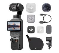 DJI Osmo Pocket 4 Combo Audio con trasmettitore per Mic Mini 2, fotocamera stabilizzata tascabile per vlog, CMOS da 1″ e 4K/240fps, stabilizzazione a 3 assi, zoom senza perdita 2×