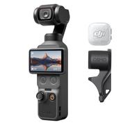DJI Osmo Pocket 4 Combo Audio con trasmettitore per Mic Mini 2S | CMOS da 1″ e 4K/240fps, stabilizzazione su 3 assi, zoom senza perdita di qualità 2×, memoria integrata da 107 GB