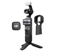 DJI Osmo Pocket 4 Combo Creator Bundle, stabilizzazione a tre assi, Trasmettitore Mic 3, CMOS da 1″ e 4K/240fps, zoom senza perdita 2×, fotocamera stabilizzata tascabile per vlog(Custodia protettiva)