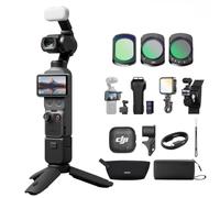 DJI Osmo Pocket 4 Combo Creator, fotocamera stabilizzata tascabile per vlog, CMOS da 1″ e 4K/240fps, 107 GB di memoria integrata, Trasmettitore Mic 3 (Multiple Accessories Bundle)