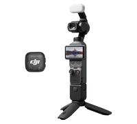 DJI Osmo Pocket 4 Combo Creator, stabilizzazione a tre assi, Trasmettitore Mic 3, CMOS da 1″ e 4K/240fps, zoom senza perdita 2×, fotocamera stabilizzata tascabile per vlog