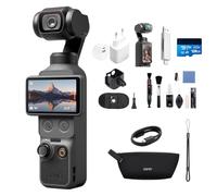 DJI Osmo Pocket 4 Combo Essential, fotocamera stabilizzata tascabile per vlog, CMOS da 1″ e 4K/240fps, 107 GB di memoria integrata (Multiple Accessories Bundle)