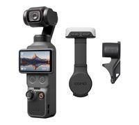 DJI Osmo Pocket 4 Combo Selfie Fill, fotocamera stabilizzata tascabile per vlog con luce di riempimento, CMOS da 1″ e 4K/240fps, stabilizzazione a 3 assi, 107 GB di memoria integrata