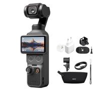 DJI Osmo Pocket 4 Combo Standard, fotocamera stabilizzata tascabile per vlog, CMOS da 1″ e 4K/240fps, stabilizzazione a tre assi, 107 GB di memoria integrata (Supporto Tracoll Spina di ricarica)