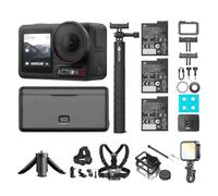 DJI Pack Aventura Osmo Action 5 Pro, cámara acción 4K para Viajes/Vlogs | Sensor 1/1.3", batería aumentada a 12 h con 3 baterías, estabilización, 2 pantallas OLED, mini para viajes y vlogs