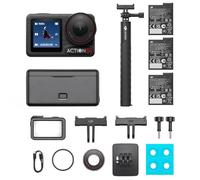 DJI Pack Aventura Osmo Action 5 Pro, cámara acción 4K para Viajes/Vlogs | Sensor 1/1.3", batería aumentada a 12 h con 3 baterías, estabilización, 2 pantallas OLED, mini para viajes y vlogs