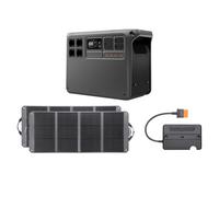 DJI Power 2000 Power Station portatile 2048 Wh, generatore solare da 3000 W con 2 pannelli solari da 120 W (Zignes), 1 controller MPPT, unità di emergenza per casa,campeggio/camper.