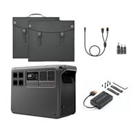 DJI Power 2000 Powerstation portatile 2048 Wh, generatore solare da 3000 W con 2 pannelli solari pieghevoli da 100 W, DC5521 Female ad Anderson 30 A/XT60 Female Adattatore DC 3 in 1, 1 MPPT.