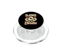 DJing is my cardio retrò vinile DJ musica vintage PopSockets PopGrip per MagSafe