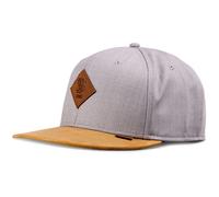 Djinns 6 Panel Berretto da Baseball Lino 2015 Grigio Logo Toppa Unisex Nuovo