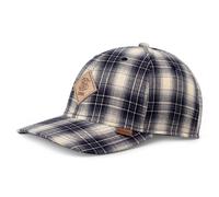 Djinns 6 Panel Cap Truefit Denim Wishy Berretto da Baseball Logo Patch IN Pelle