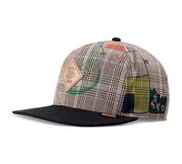 Djinns 6 Panel Snapback Cap Crinklecheck Basecap Kappe Logo Patch In Pelle Nuova