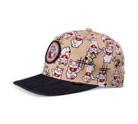 Djinns Berretto Snapback 6 Pannelli Bambini Lucky Cat Gatto Lino