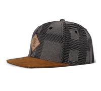 Djinns Cappellino Snapback 6 Panel Grigio Patch Logo Nuovo