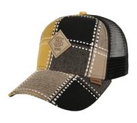 Djinns Cappellino Trucker Check Berretto Baseball Curved Brim cap Taglia Unica - Nero-Giallo