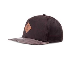 Djinns Cappello Snapback 6 Pannelli GlenCheck Marrone