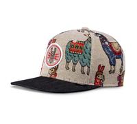 Djinns Cappello Snapback 6 Pannelli Lama Lino Rev. Basecap Kappe Piatto Unisex