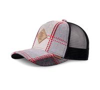 Djinns - EmboCheck - Cappellino Trucker Meshcap Cappellino, Nero, Taglia Unica