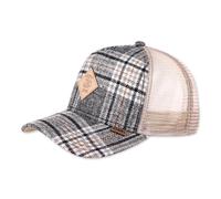 Djinns HFT Cap Berretto Basecap Tweed Kariato Cammello Coffee Nero Snapback Mesh