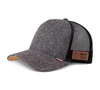Djinns - Hft Macchiato Tweed Trucker Cap Black High Fitted Mesh Cappello Classic