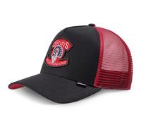 Djinns HFT Trucker Cap Mesh Wine/Black Patch Oktopuss DNC Logo