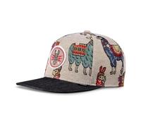Djinns Lama Linen Beige Nero 6P Berretto Snapback Regolabile