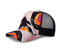 Djinns - Paintdots - Cappellino Trucker Meshcap Cappellino, Nero/Arancione/Viola, Taglia unica