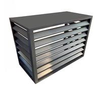 DJJYCTNM Copertura AC Mini Split per Unità Esterne Robusto Alluminio, Prestazioni Ottimali e Protezione del Sistema Mini Split Condensatore Esterno Compatibile con Sistema Antifurto (Color : Gray Fla
