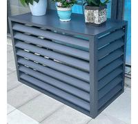 DJJYCTNM Copri Condizionatore da Esterno Alluminio, Copertura Pompa di Calore, Copertura per Unità AC Esterna, Riduzione del Rumore, Supporto per Piante su Scaffale per Esterni (Color : Gray, Size :