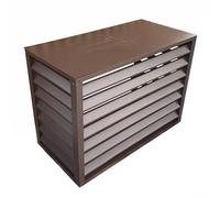 DJJYCTNM Robusto Copricondizionatore in Alluminio Antifurto, Copertura del Climatizzatore Esterno,Copertura del Condensatore del Condizionatore d'Aria Centrale,Adatto per Esterni (Color : Brown Flat