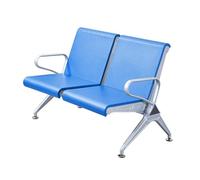DJJYCTNM Sedia da Reception a 2 Posti per Ufficio, Panca per Sala D'attesa in PU con Braccioli, Divano per Visitatori e Ospiti per Clinica e Aeroporto(Blue)