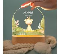 DJLLA Regali personalizzati per la luce notturna del bambino per il bambino neonato, bambini compleanno battesimo regali di festa prenatale lampada da notte per bambini per camera da letto