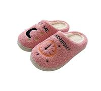DJLORD Pantofole con scritta "Meet me at midnight", in morbida peluche e leggera, antiscivolo, antiscivolo, rosa, 44/45 EU