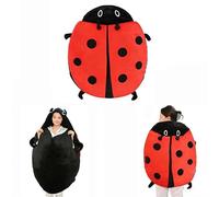 DJMAW Wearable Ladybug Pillow - Giant 39.4 Inch Soft Plush Stuffed Animal with Removable Shell, Stress Relief Pillow for Kids & Adults (Red)(60cm)