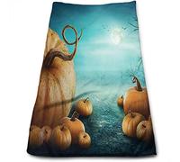 DJNGN Asciugamani autunnali, Halloween Haunted Nightmare Night, Asciugamani ultra morbidi e altamente assorbenti per bagno, palestra, a, hotel, spa, arancione 27x16 pollici
