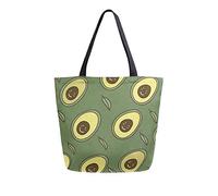 DJNGN Avocado Vector Wrapping Paper Canvas Tote Bag Borse per la spesa riutilizzabili Borsa per il trasporto con manici
