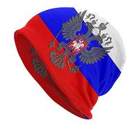 DJNGN Bandiera dell'emblema dell'aquila Russa Cappello a Maglia Unisex per Adulti Cappello di Copertura Berretto Caldo Passamontagna